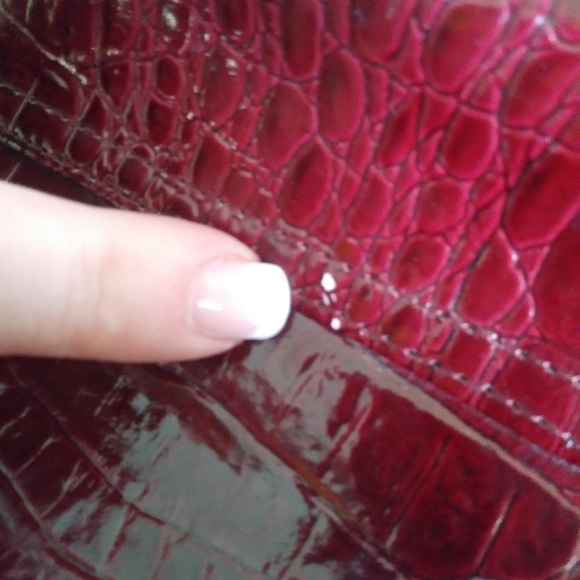 ** Vintage Leather Purse Clutch Envelope Style - Picture 6 of 8